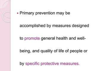 Prevention primary, secondary, tertiary | PPTX