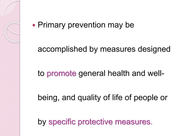 Prevention primary, secondary, tertiary | PPTX