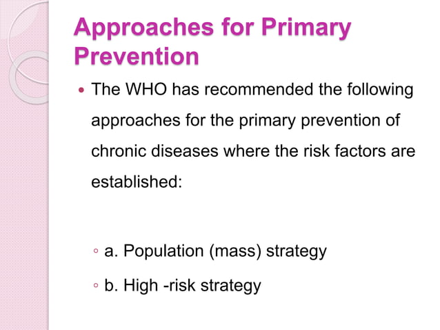 Prevention primary, secondary, tertiary | PPTX