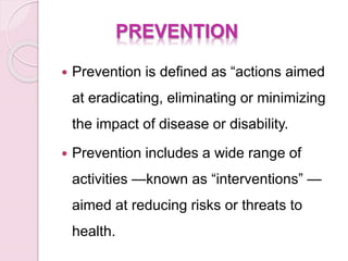 Prevention primary, secondary, tertiary | PPTX