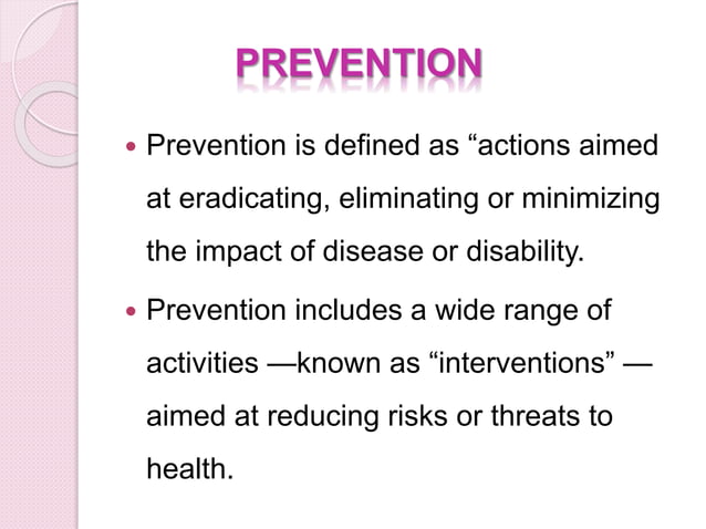 Prevention primary, secondary, tertiary | PPTX