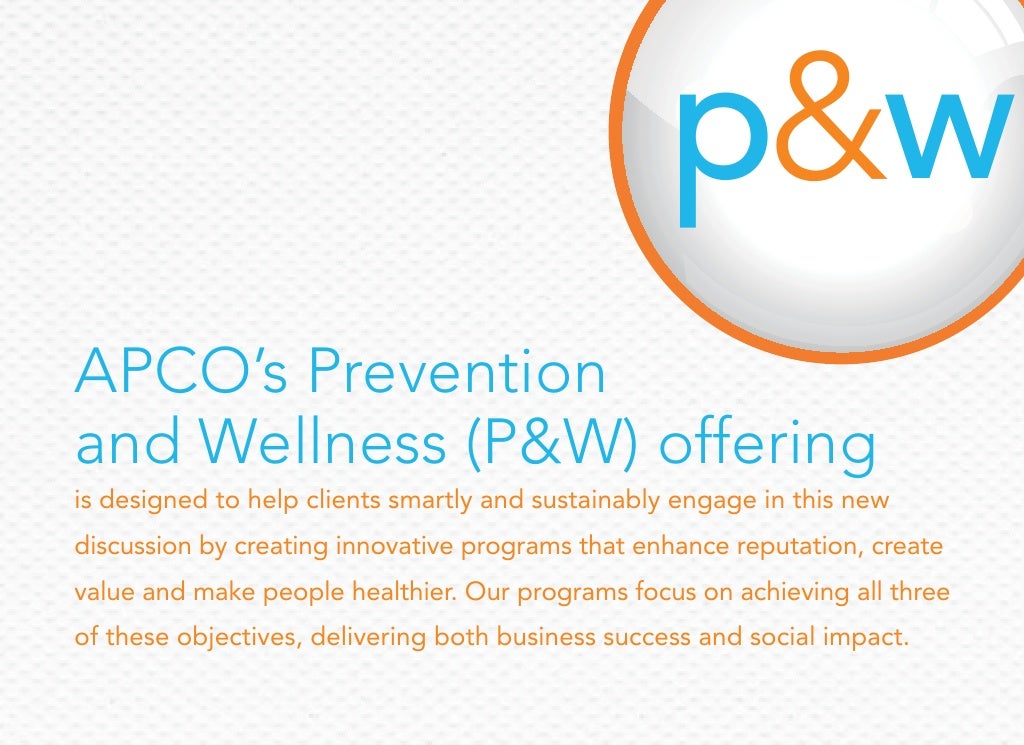APCO's Prevention & Wellness Offering