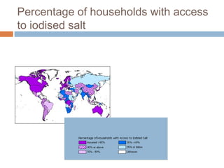 Percentage of households with access
to iodised salt
 