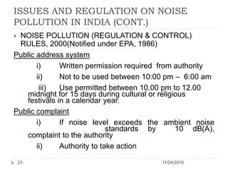 Prevention and Control of Air Pollution, Noise Pollution and Vehicular ...