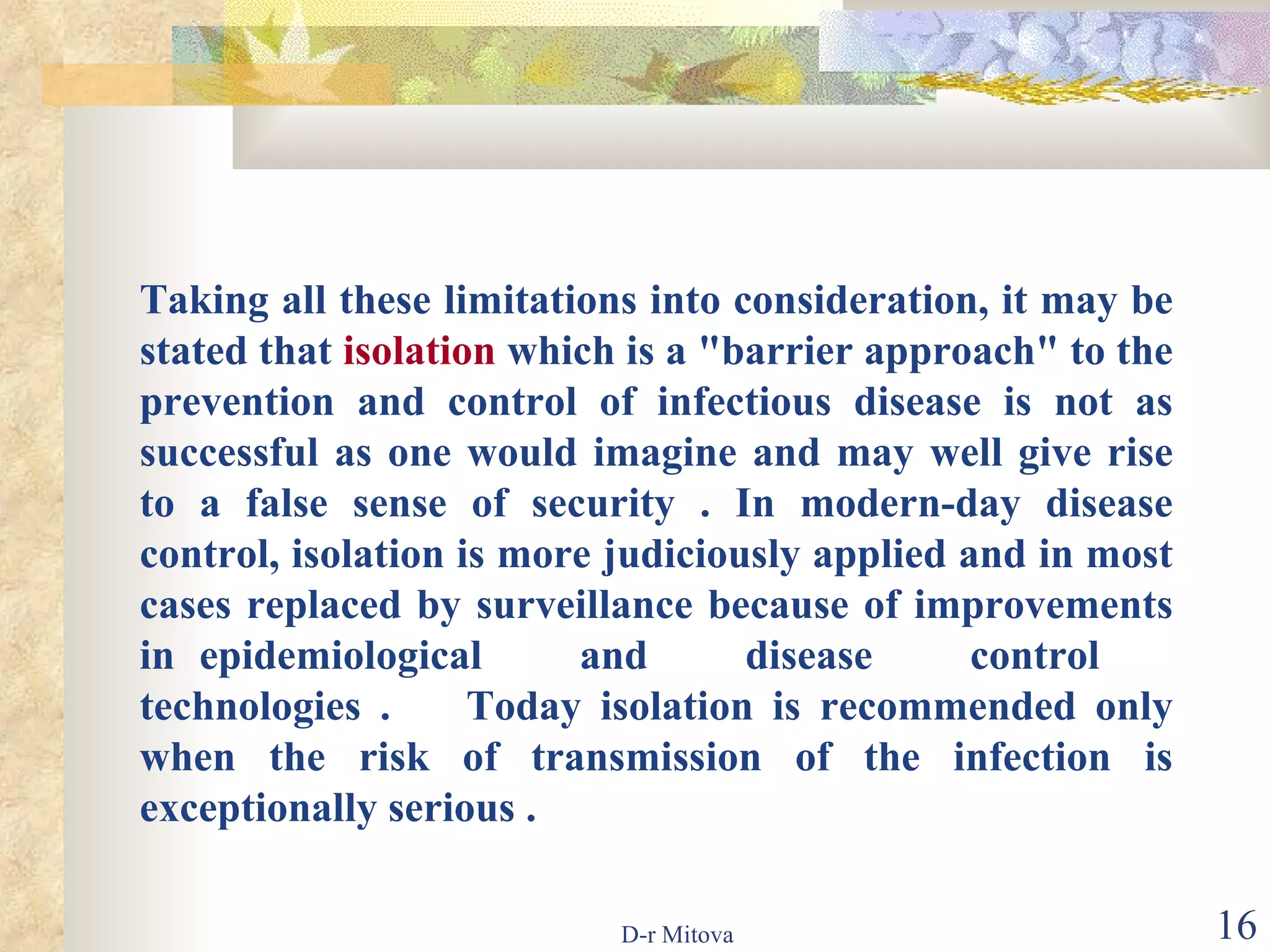 Prevention and control of infectious diseases ppt