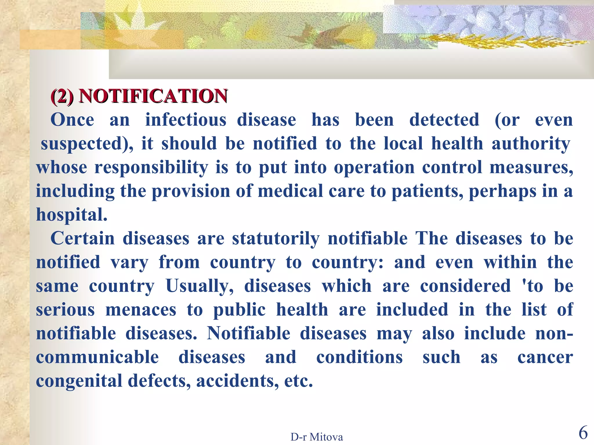 Prevention and control of infectious diseases | PPT