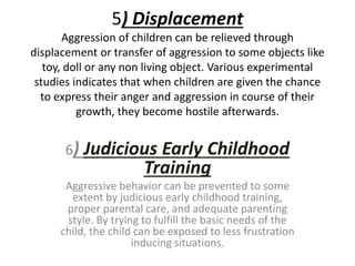 Transfer Aggression Preventionof aggression | PPTX