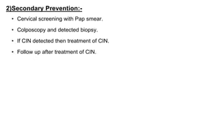 Prevention of cervical cancer topic .ppt