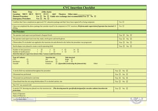 Cvp Checklist.pdf Prevention of Central Line Associated Blood Stream Infection (CLABSI ...
