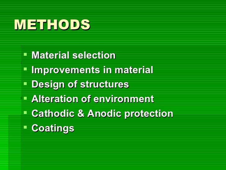 Prevention Of Corrosion