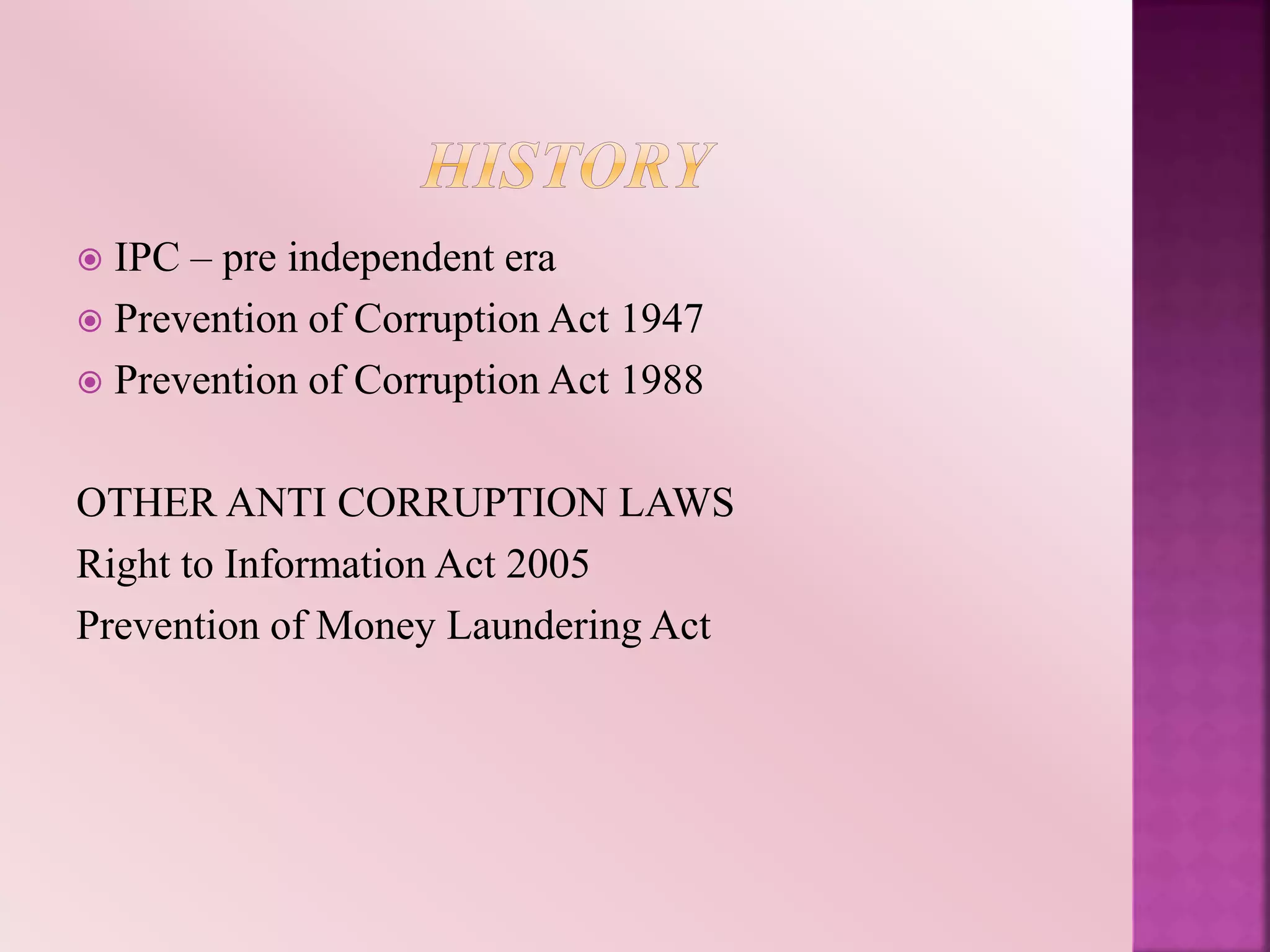 Prevention of corruption act 1988 & Lokpal act 2013 | PPTX