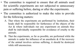 Prevention of cruelty of animals act - Pharma Jury | PPT