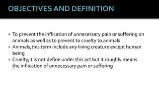 Prevention of Cruelty to Animals Act