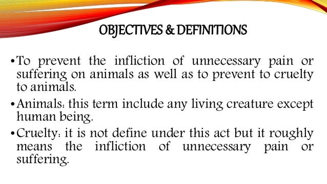 The Prevention Of Cruelty To Animals Act 1960