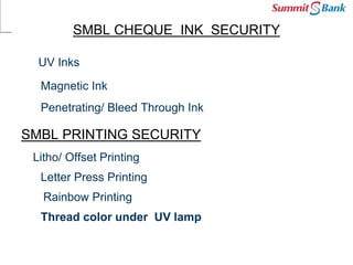 Preventing Bank's Fraud and Forgery PPT
