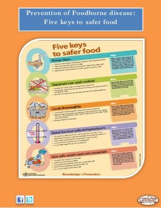 Prevention of Foodborne disease:
Five keys to safer food
 
