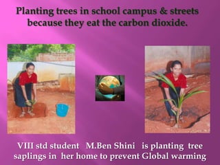 Issuing articles about globalwarming in magazines.