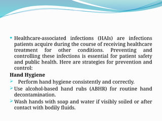 Prevention and control of the infection | PPTX