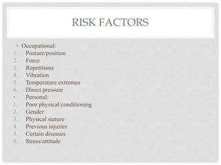 Prevention of injuries occupational health | PPTX
