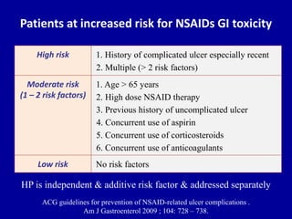 Nsaids Gi Risk Prevention of NSAID-related ulcer complications | PPTX