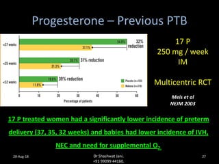 PREVENTION OF PRETERM LABOUR - EVIDENCES FOR PROGESTERONE BY DR ...