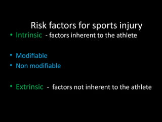 Extrinsic Injury Examples Comprehensive Strategies for Prevention of Sports Injuries and Athlete ...