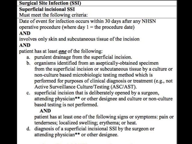 Prevention of Surgical Site Infection | PPTX