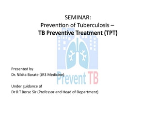 Tuberculosis prevention and treatment summary | PPTX