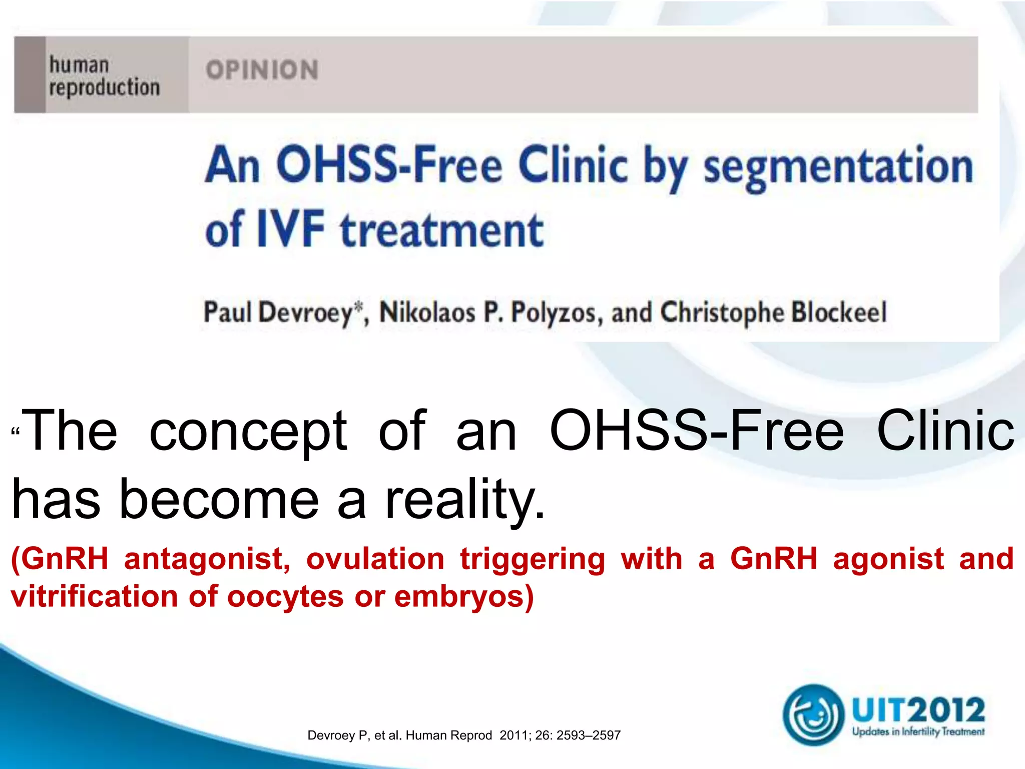 Prevention of Ovarian Hyperstimulation Syndrome ( OHSS ) | PDF