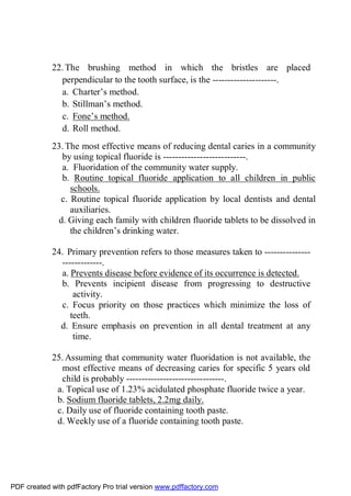 Preventive and community dentistry | PDF