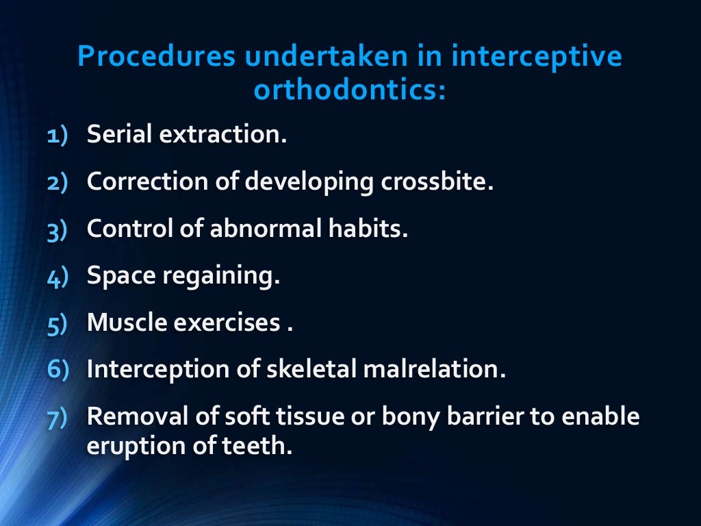 Preventive and interceptive orthodontics (basic)