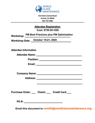 Preventive Maintenance Best Practices plus PM Optimization Workshop ...