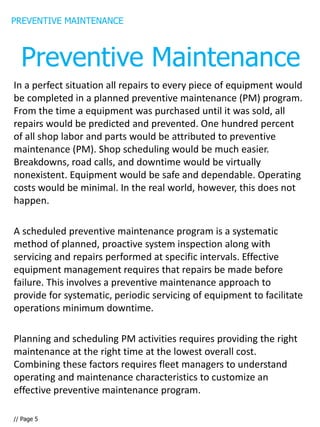 Preventive Method Preventive maintenance e book | PDF