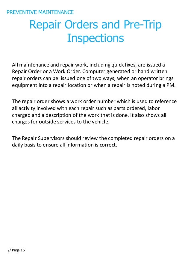 preventive maintenance e book