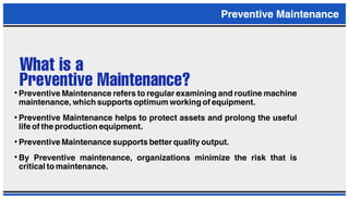 PPT ON PREVENTIVE MAINTENANCE | PDF