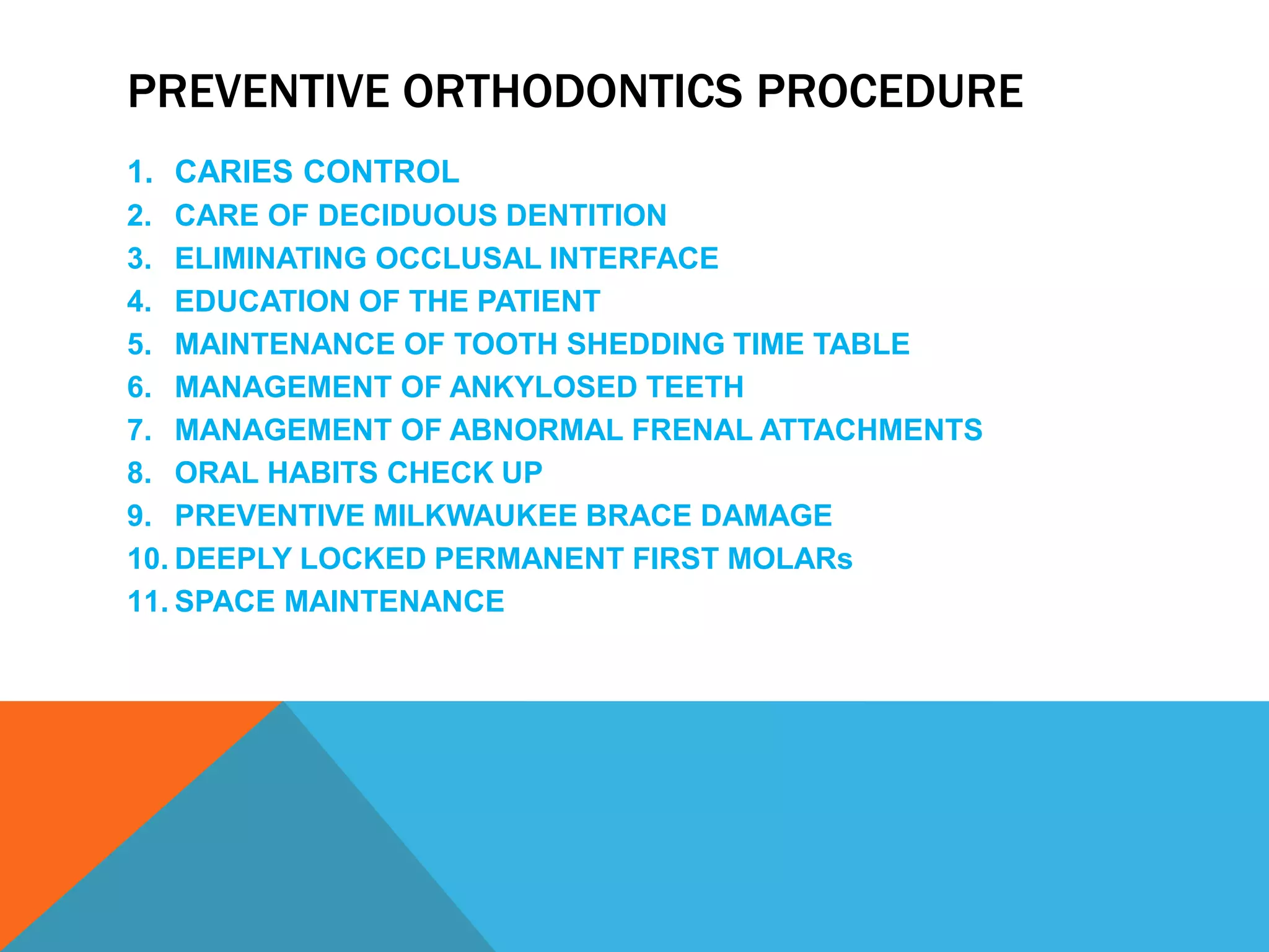 Preventive orthodontics | PPTX