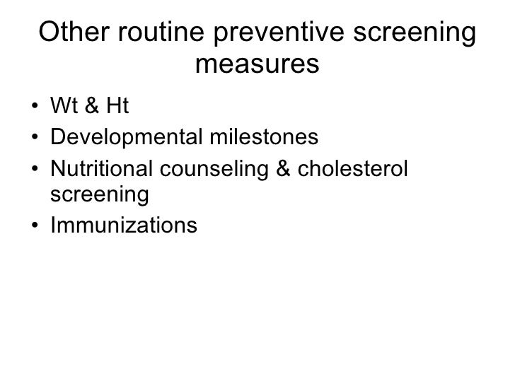 Preventive pediatrics