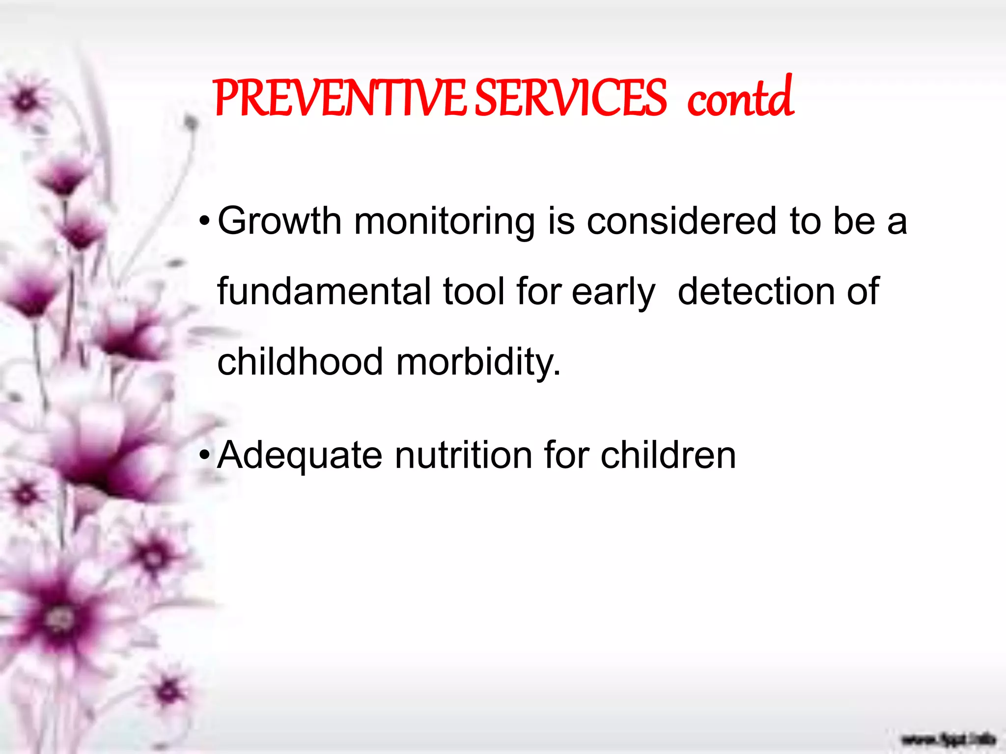 Preventive promotive curative aspects of child health | PPTX
