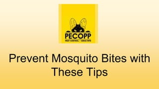 Prevent Mosquito Bites with
These Tips
 