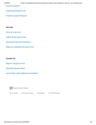 Prevent the application has failed to start because its side by-side ...