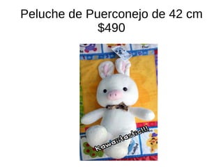 Peluche de Puerconejo de 42 cm $490 