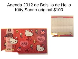 Agenda 2012 de Bolsillo de Hello Kitty Sanrio original $100 