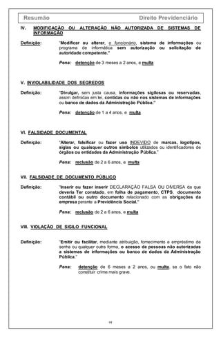 RESUMO LEGISLAÇÃO PREVIDENCIÁRIA-ANTONIO INACIO FERRAZ, TÉCNICO EM ELETRONICA, AGROPECUÁRIA COM ENFASE EM HARDWARE, SOFTWARE, MONITOR, MICRO INFORMÁTICA NA PAULA SOUZA E COLÉGIO JOÃO XXIII, QUATÁ E VILA PRUDENTE S. PAULO