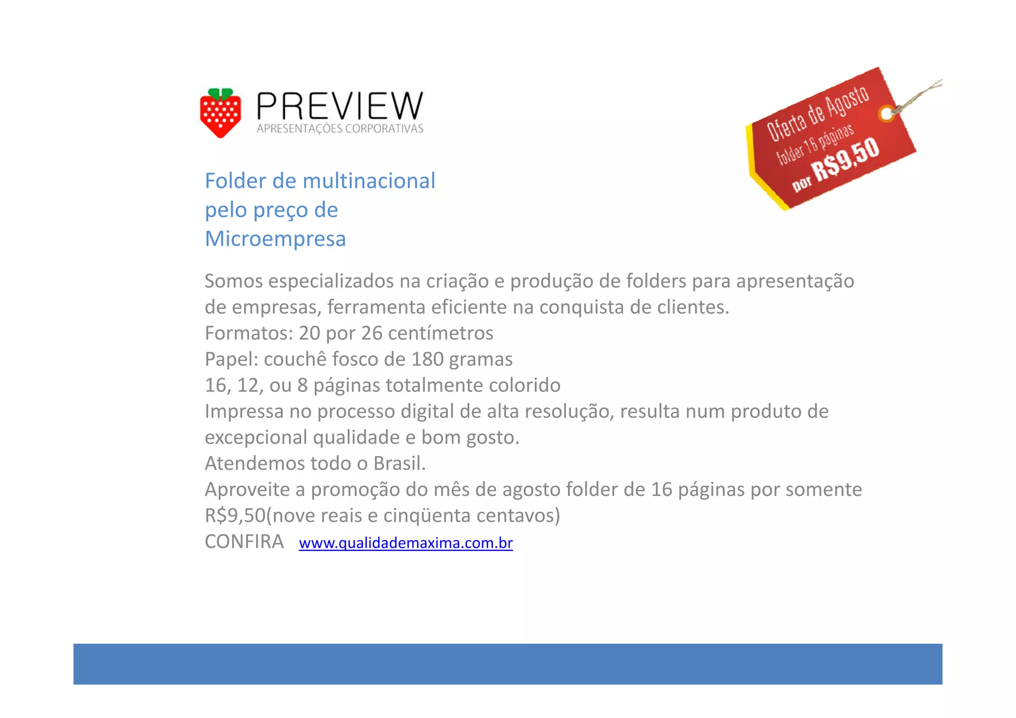 Folder de apresentação