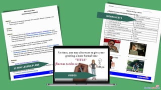 Spanish 1 Preliminary Lesson Plans for High School | PDF
