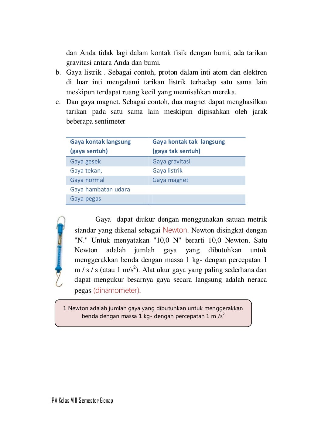 MATERI IPA KELAS VIII DISERTAI LATIHAN SOAL