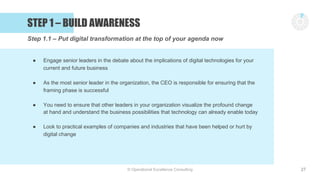 © Operational Excellence Consulting 27
● Engage senior leaders in the debate about the implications of digital technologie...