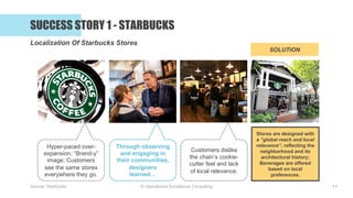 © Operational Excellence Consulting
SUCCESS STORY 1 - STARBUCKS
11
SOLUTION
Through observing
and engaging in
their commun...