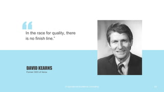 © Operational Excellence Consulting
“
In the race for quality, there
is no finish line.”
DAVID KEARNS
23
Former CEO of Xer...