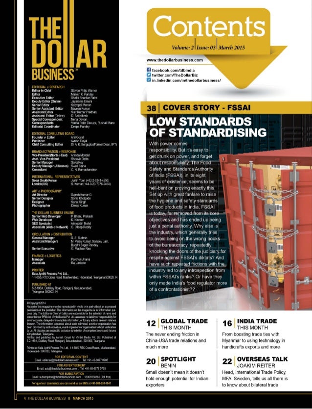 The Dollar Business Magazine March 2015 Issue Preview